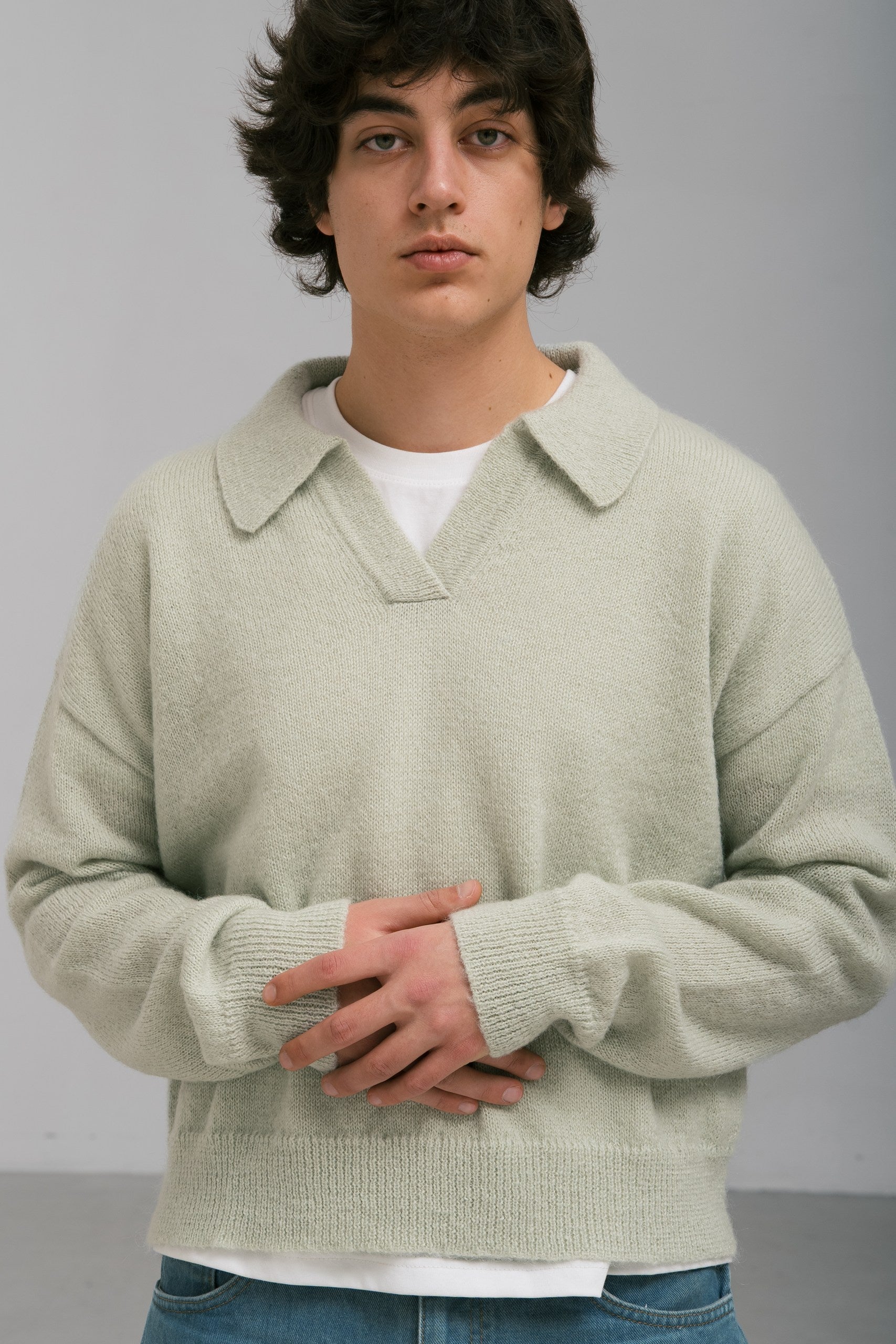 Mohair sweater mentol