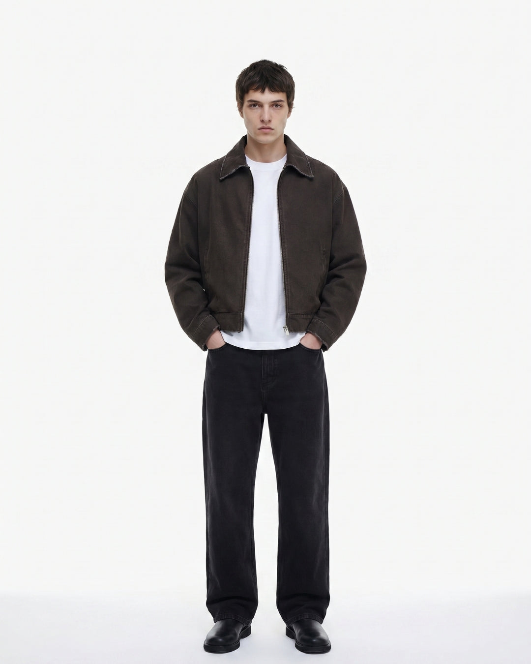 Work jacket / washed grey