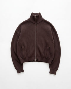 Zip sweater / dark brown