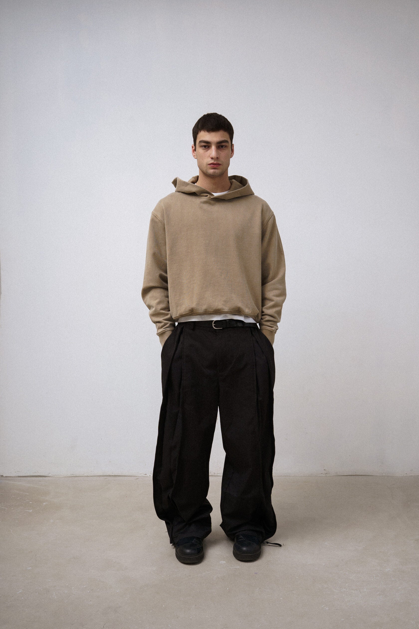 Washed hoodie / brown