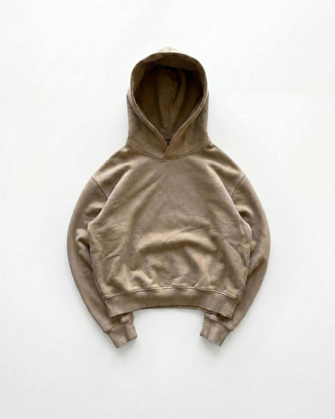 Hoodie garment dyed / beige