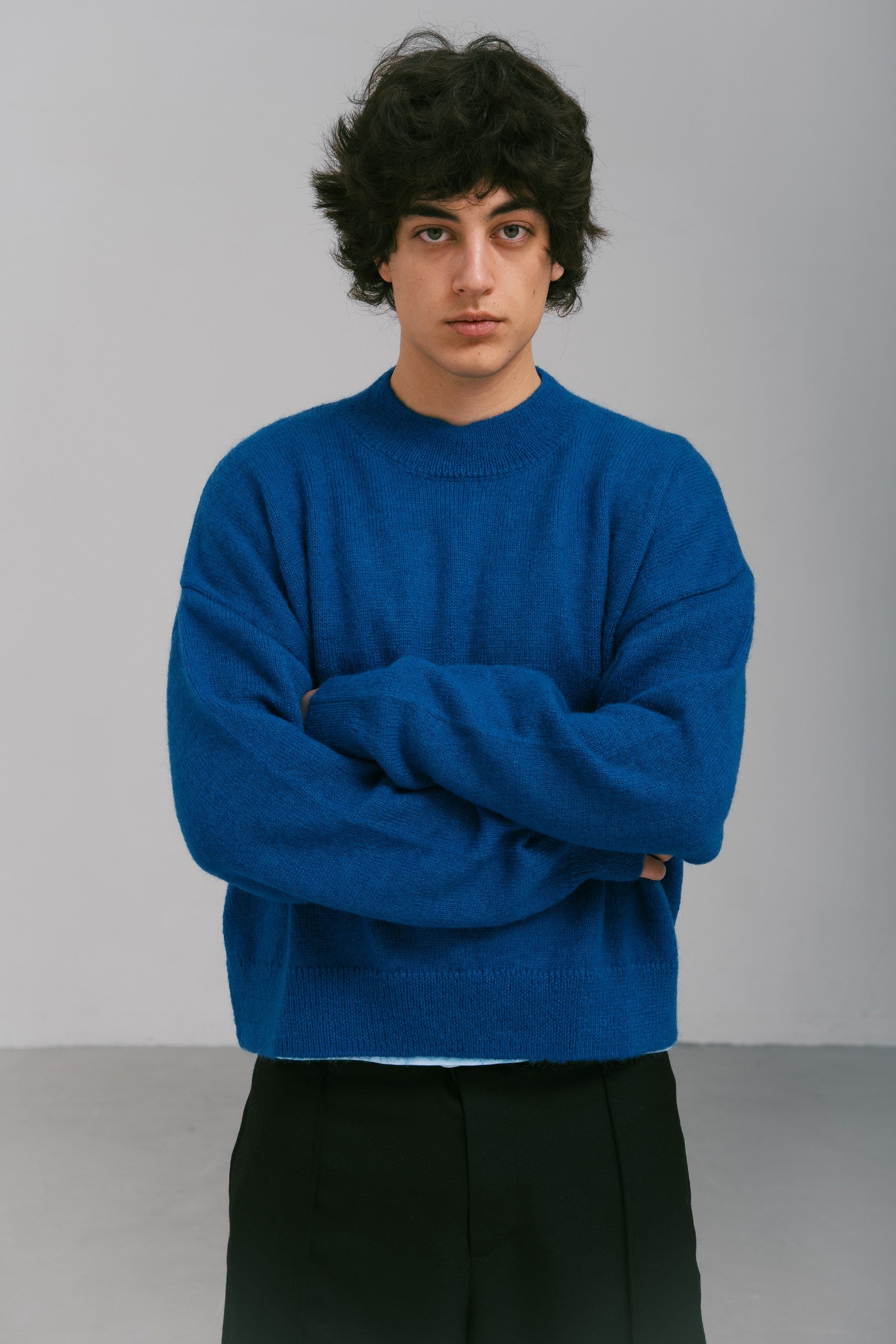 Mohair sweater cobalt