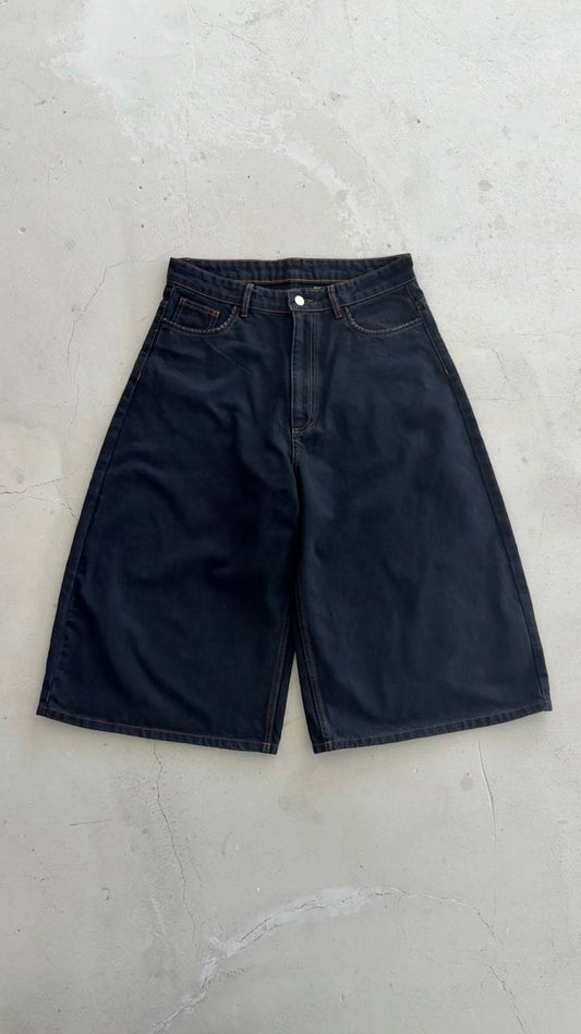Denim jorts (washed black)