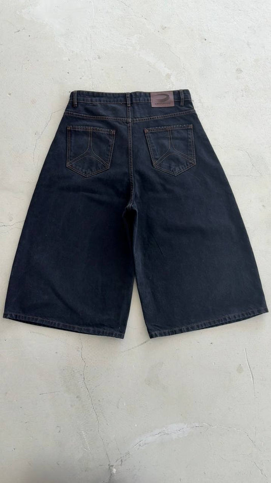 Denim jorts (washed black)